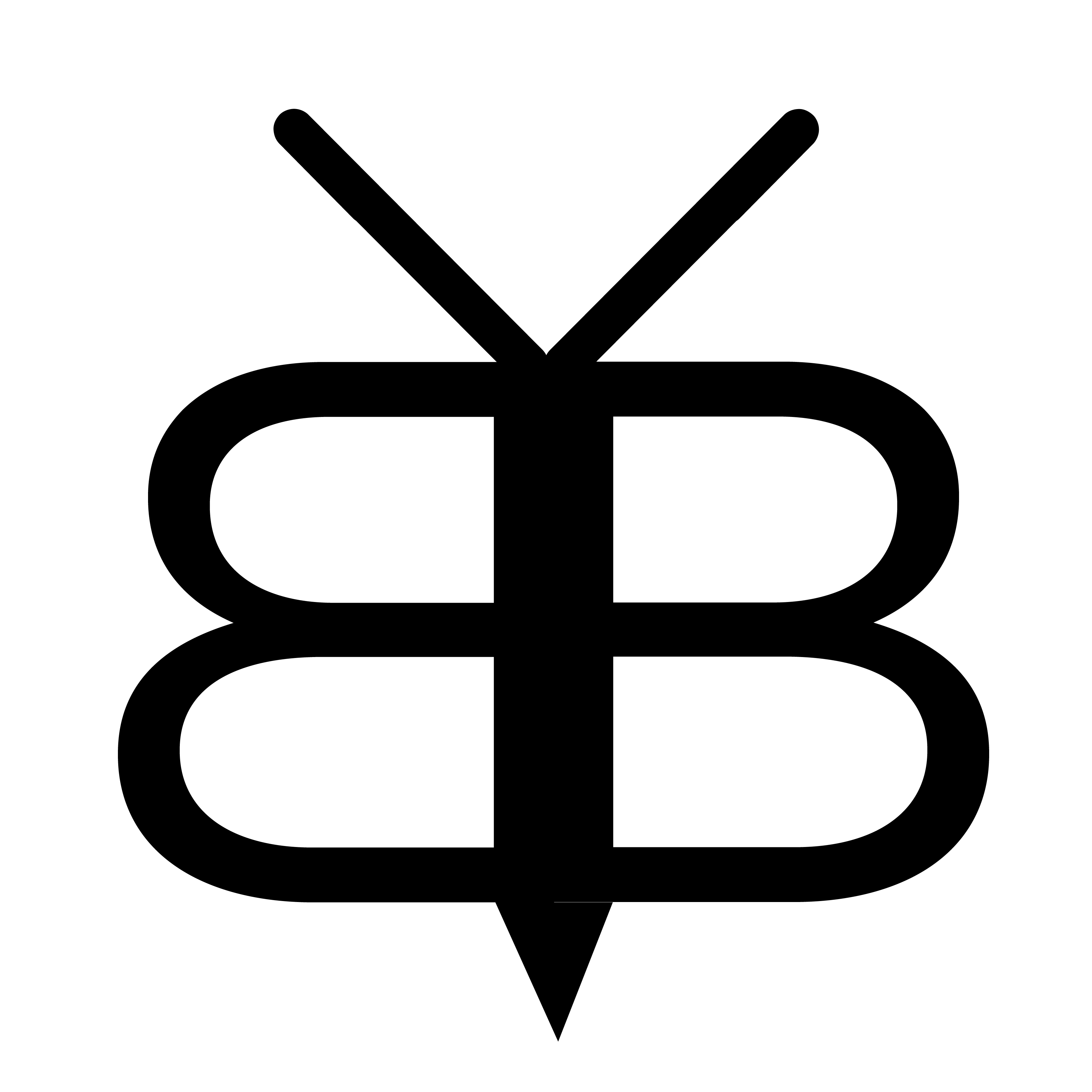 A proposed logo made of two of the letter B to look like a bumble bee