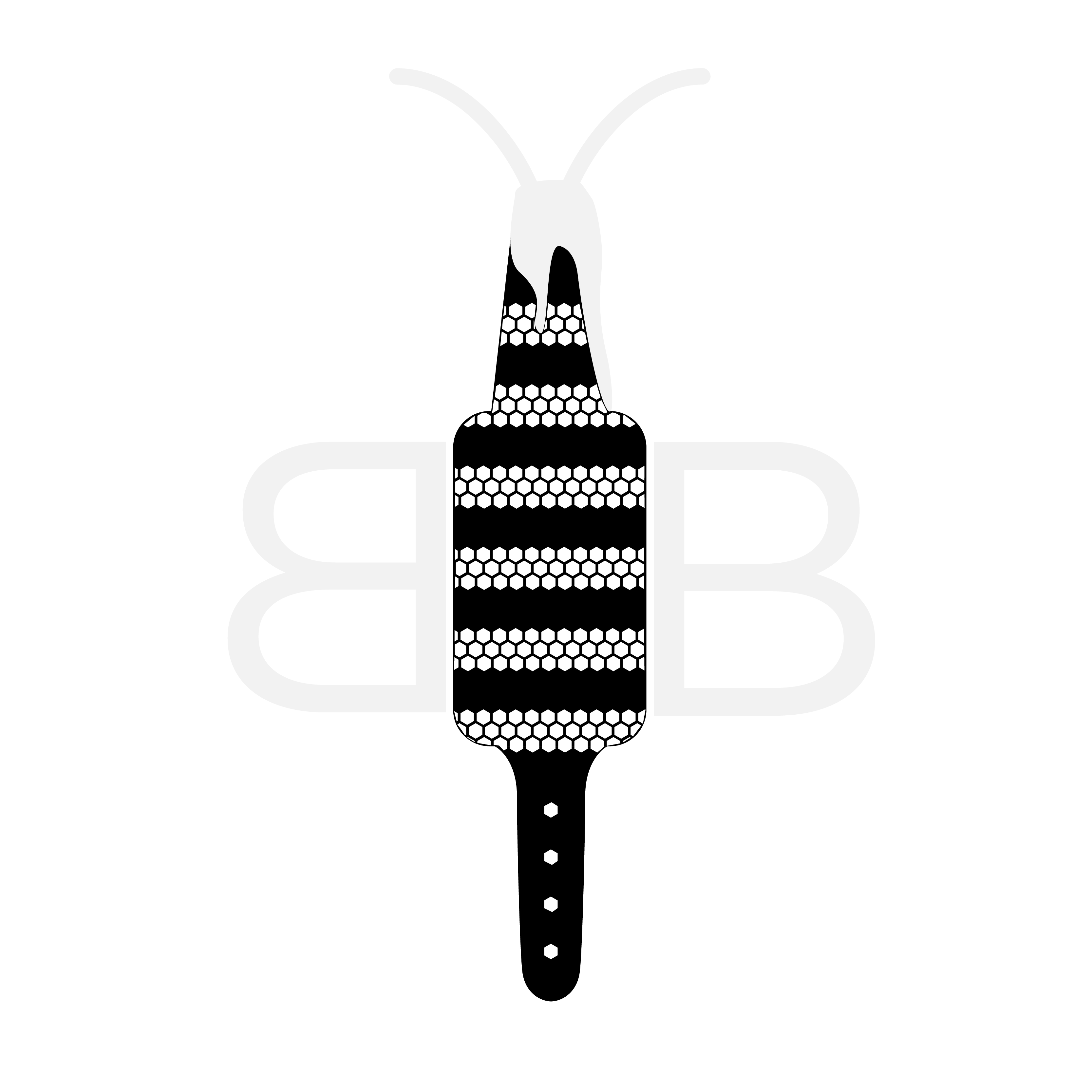 One of the final  proposed logos for a client, a Bee made out of an overflowing beer bottle with two of the letter b on either side as wing without a background and a watch band as a stinger