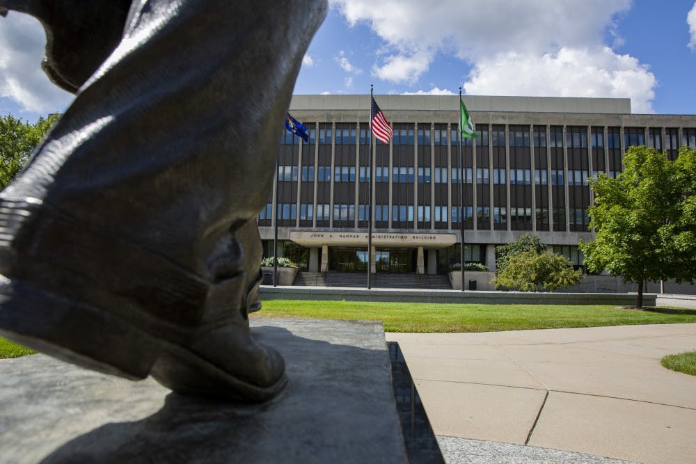 The Hannah Administration Building on Aug. 23, 2019, in East Lansing.